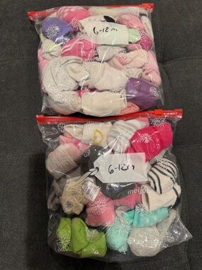 Assorted Baby Socks Bundle - Pink, Purple, Mint, Green, Cream